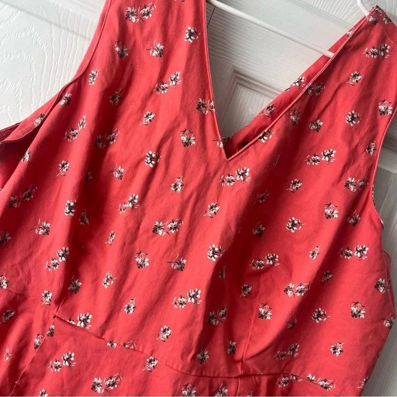 Lane Bryant Orange Floral Tank Dress Plus Size 26 - Picture 2 of 4